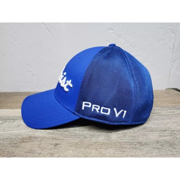 Titleist Tour Performance Mesh Hat Pro V1 FootJoy Royal Blue Flex SMALL/MEDIUM - Picture 7 of 8